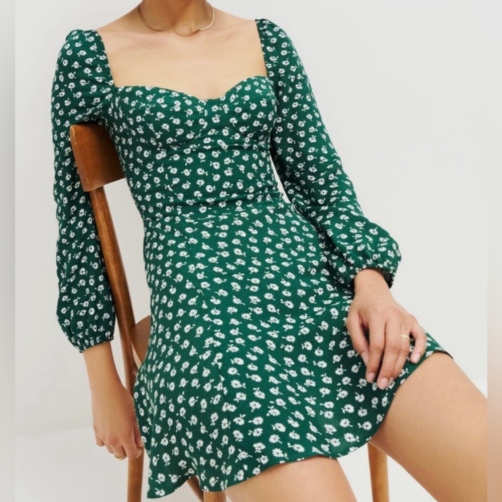 NWT/BNWT Reformation Mini Dress (Mochi) - Chive design